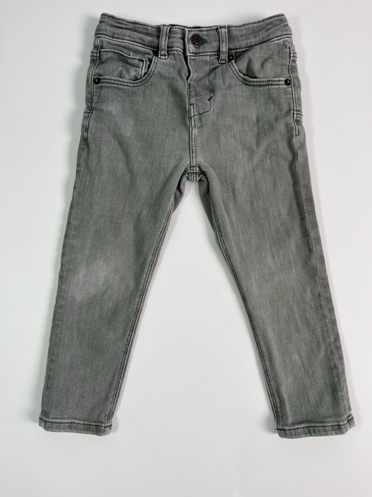 ZARA Grey Slim Denim Jeans 2-3T