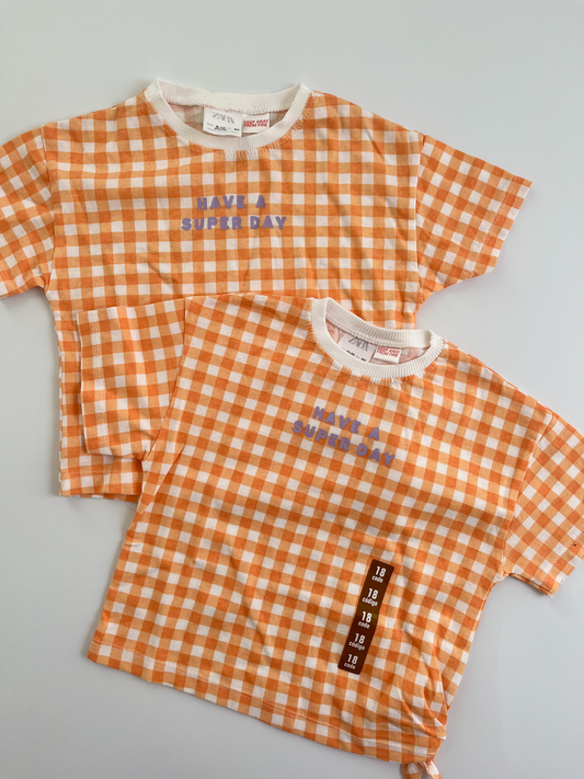 ZARA "Have a Super Day" T-Shirt 9-12m