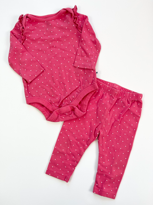 GAP Pink Polkadot Set 3-6m