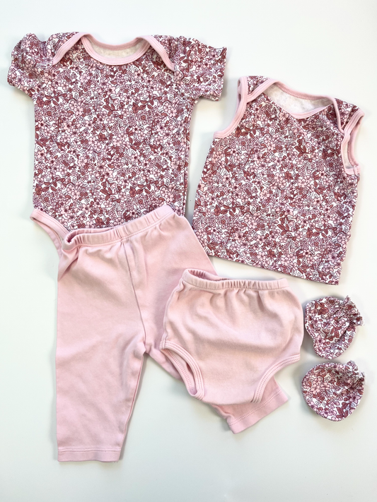 Juniors Floral Pink Set 0-3m