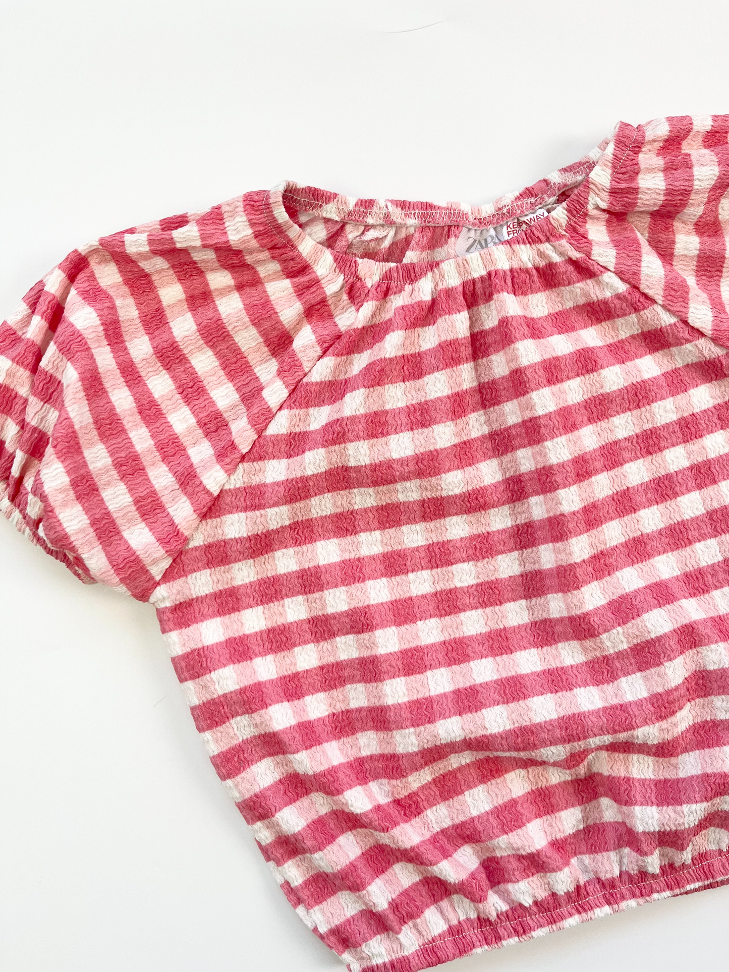 ZARA Pink Checkered Shirt 2T