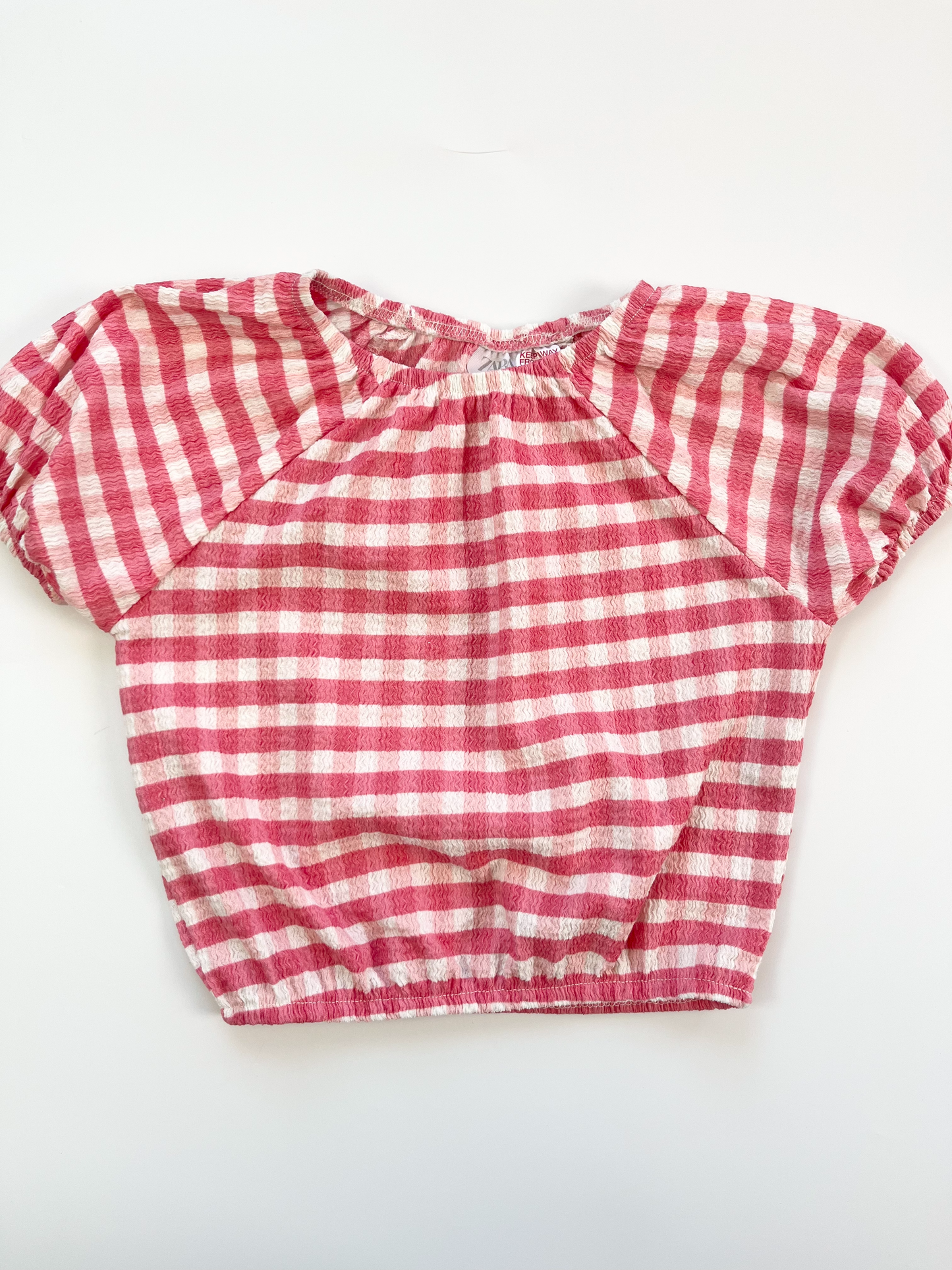 ZARA Pink Checkered Shirt 2T