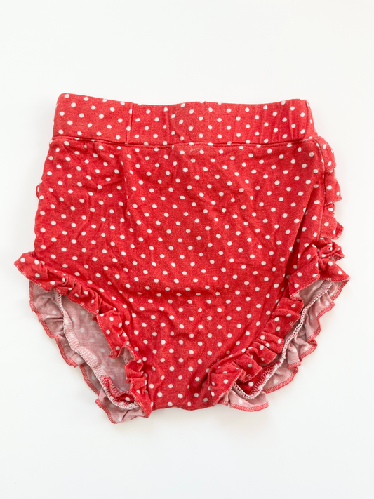 Posh Peanut Bamboo Ruffle Polkadot Bummies 12-18m
