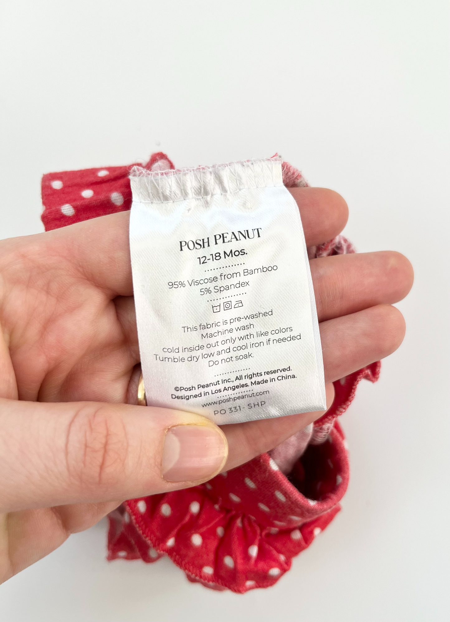 Posh Peanut Bamboo Ruffle Polkadot Bummies 12-18m