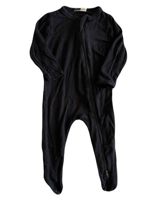 Kyte Black Bamboo Footed Sleeper 3-6m