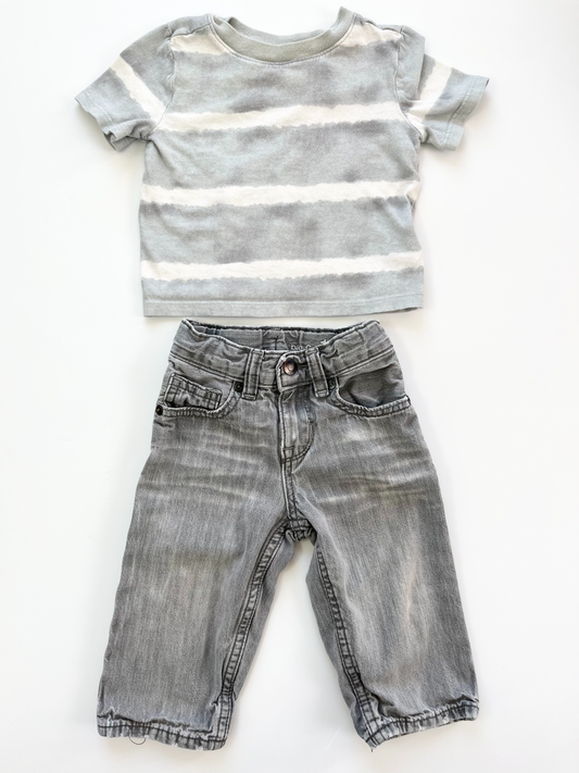 Old Navy T-Shirt & Gap Jeans 12-18m