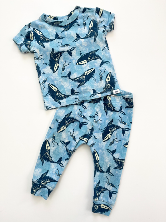 Gap Whale PJ Set 6-12m