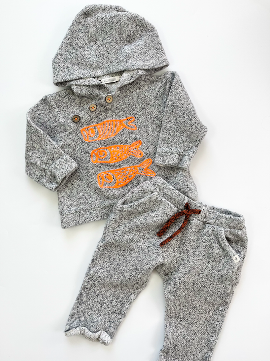 Billy Bandit Fish Hoodie/Pants Set 18m