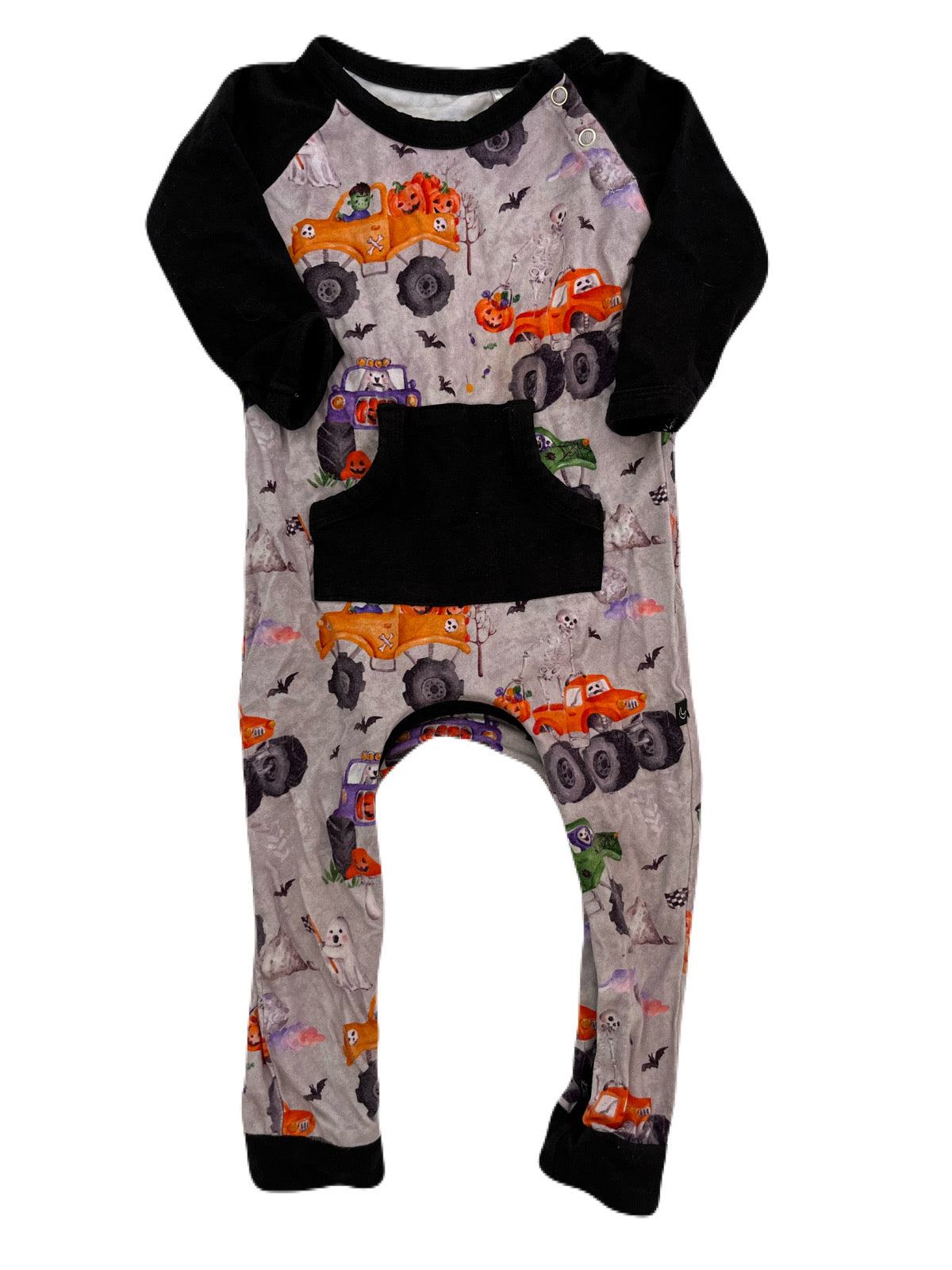 The Sleepy Sloth Bamboo Halloween Longall, 3-6m