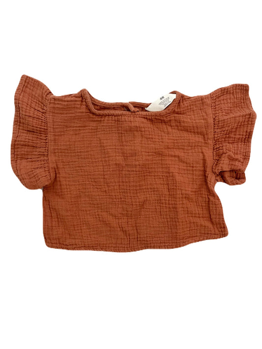 H&M Orange Muslin Top 3T