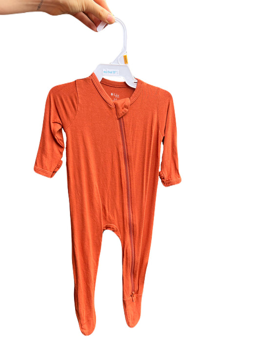 Kyte Orange Bamboo Footed Sleeper 0-3m