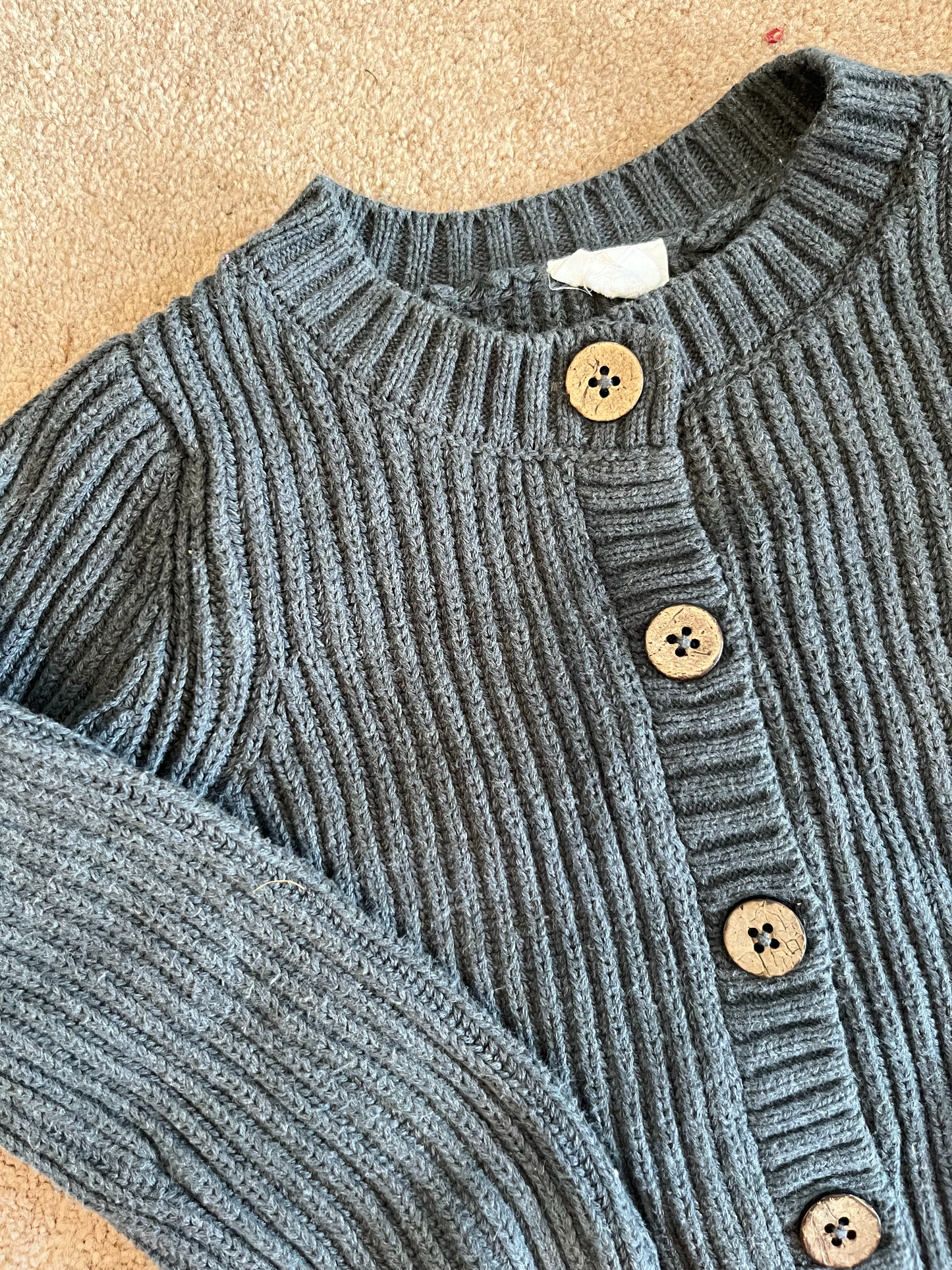Jamie Kay Grey Knit Cardigan 12-18m