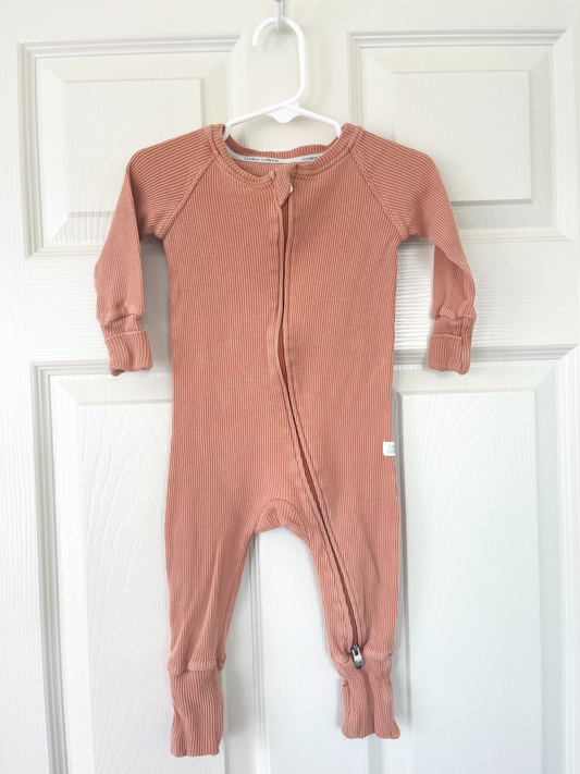 Loulou Lollipop Orange Waffle Sleeper 6-12m