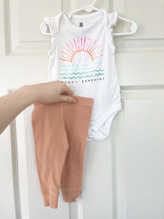 GAP Onesie & ZARA Leggings 6-12m