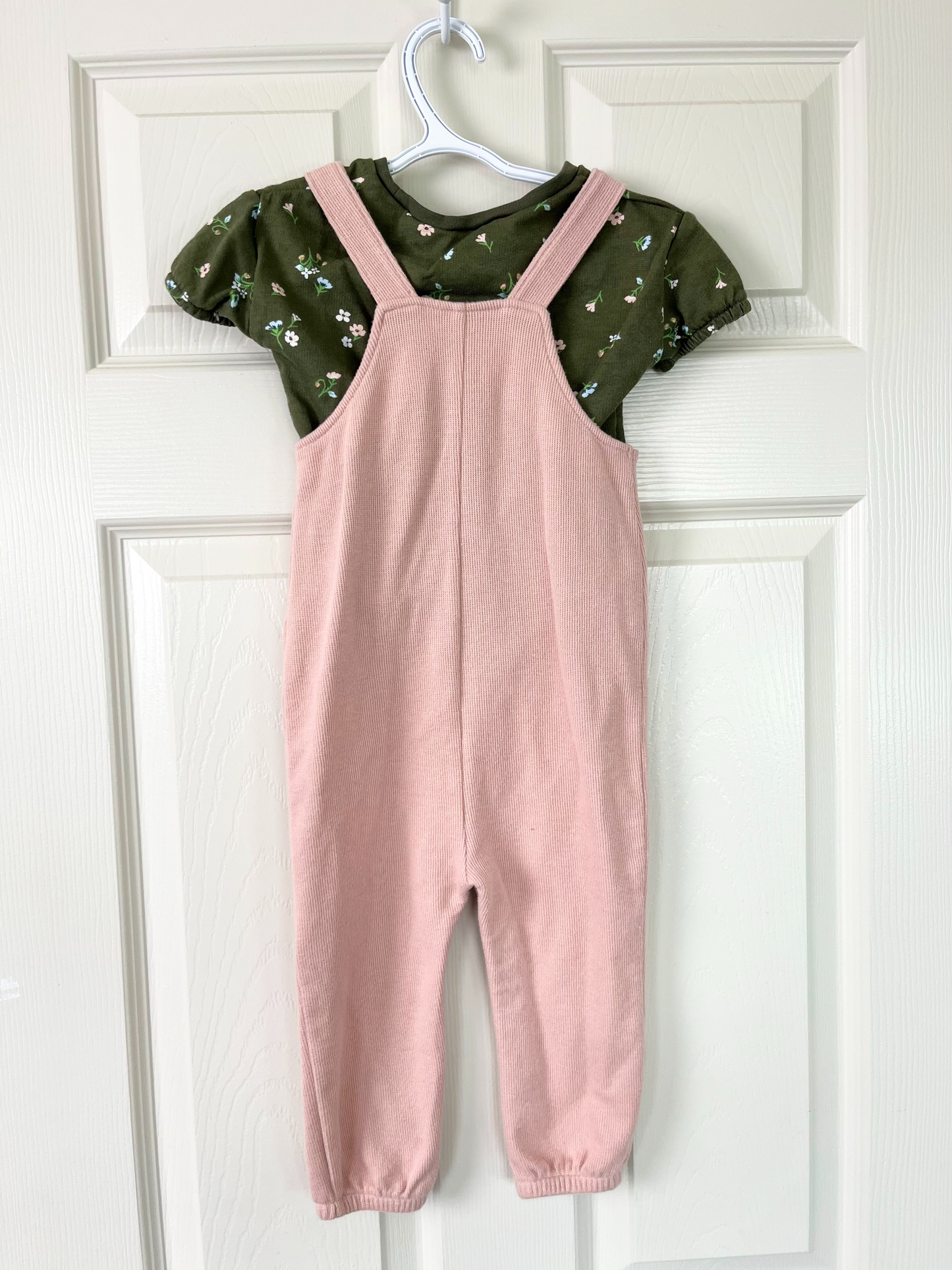 Old Navy Overalls & Carters Shirt 18-24m