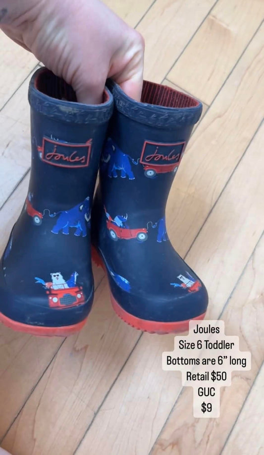Joules Rain Boots - Size 6
