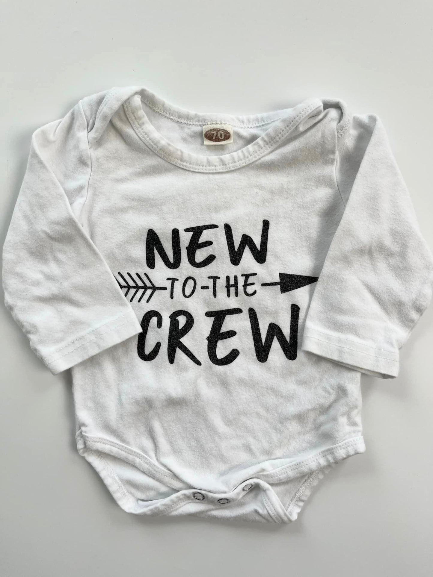 “New to the Crew” Onesie 3-6m