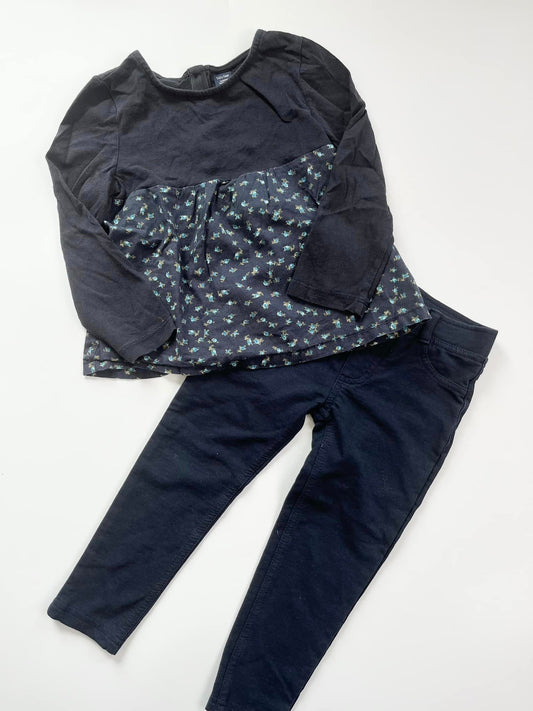 Gap Shirt & Joe Fresh Pants 2-3T