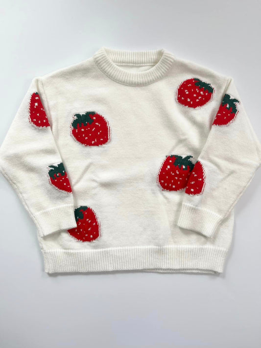 Strawberry Crewneck Sweater 2-3T