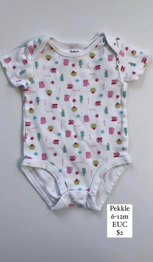 Pekkle "Tea Time" Onesie 6-12m