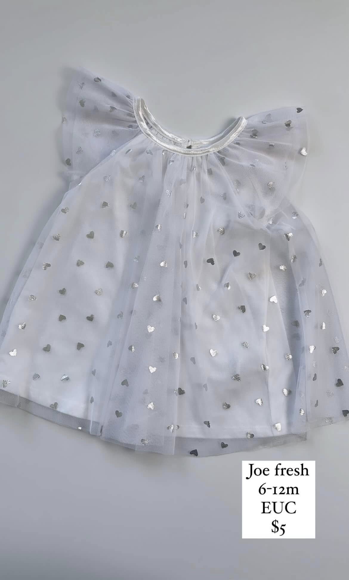 Joe Fresh Heart Tulle Dress 6-12m