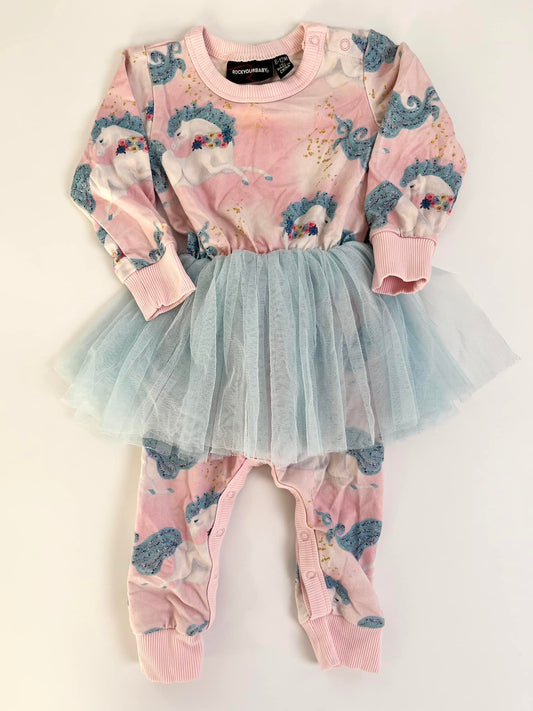 Rock Your Baby Horse Tutu Romper 6-12m
