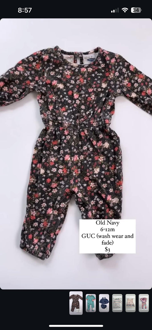 Old Navy Floral Romper 6-12m