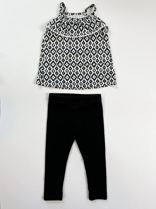 Carters Top & Unbranded Leggings 12m