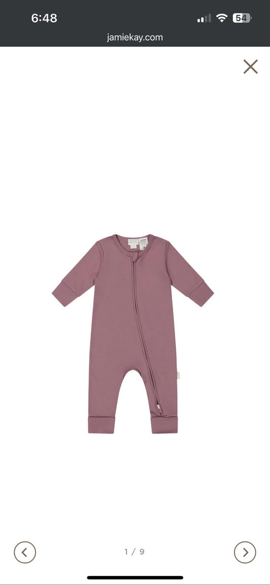 Jamie Kay- Pima Cotton Frankie Zip Lilium 1yr