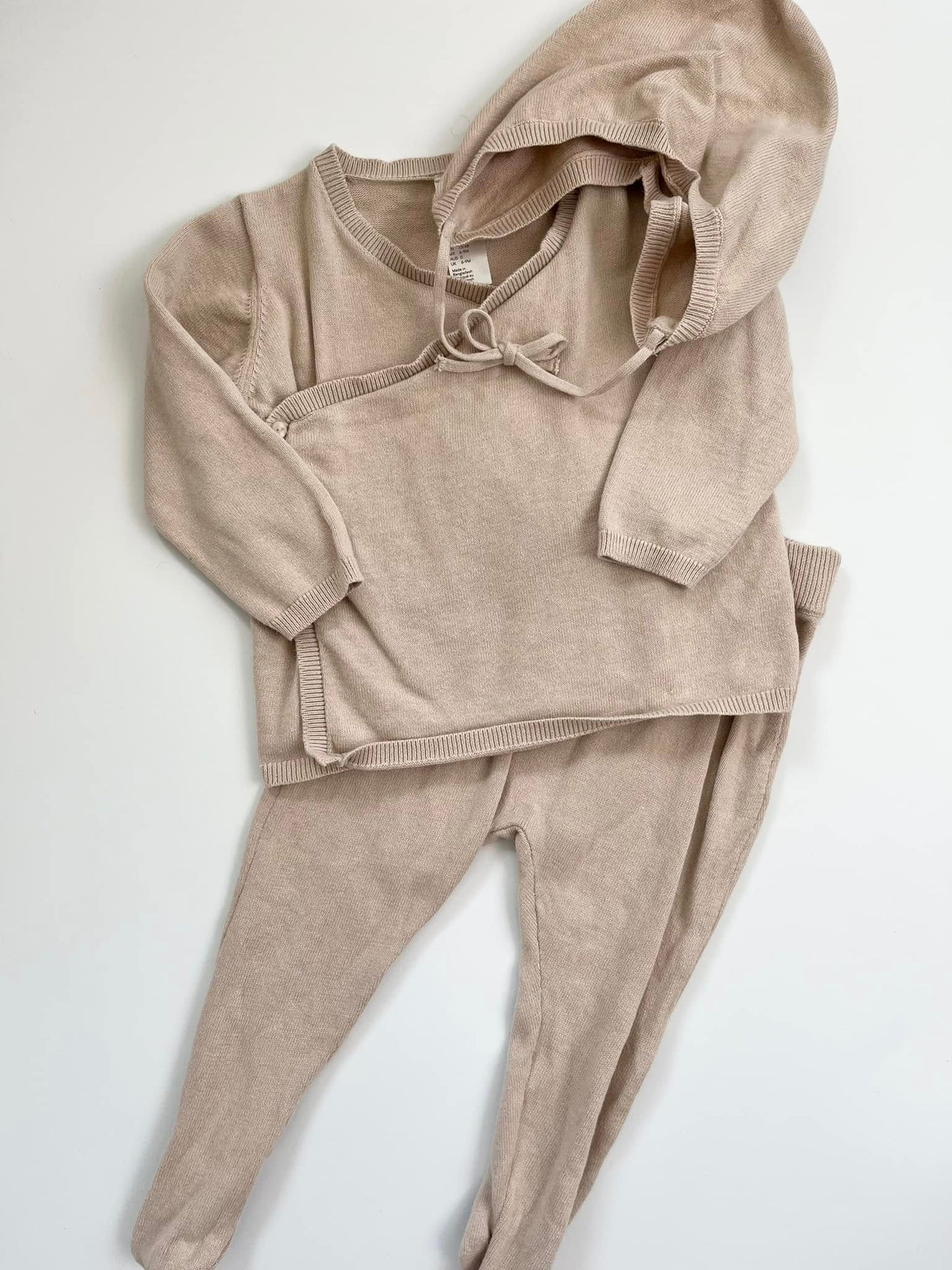 H&M Beige Knit Set 9-12m