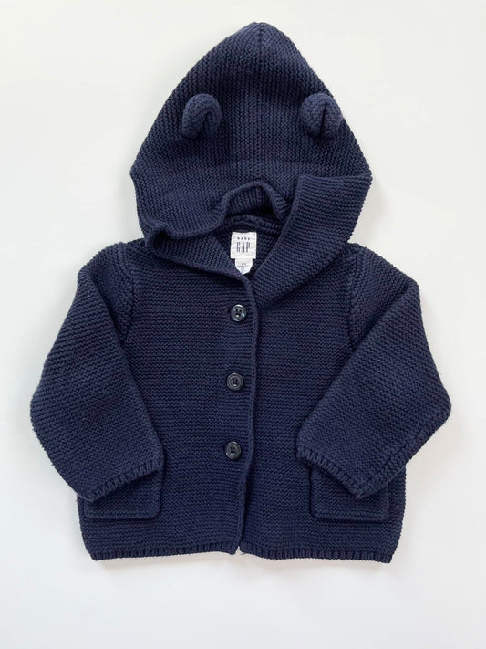 Baby Gap Knit Hooded Sweater 6-12m