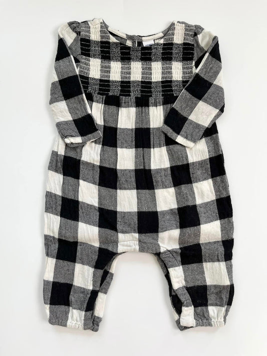 Old Navy Checkered Romper 6-12m