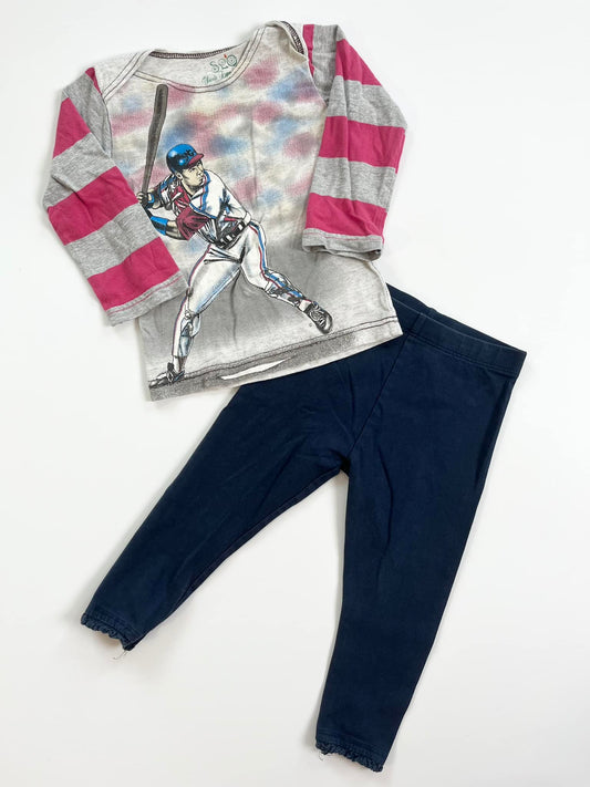 Next Leggings & SLQ Vintage Baby Top 12-18m