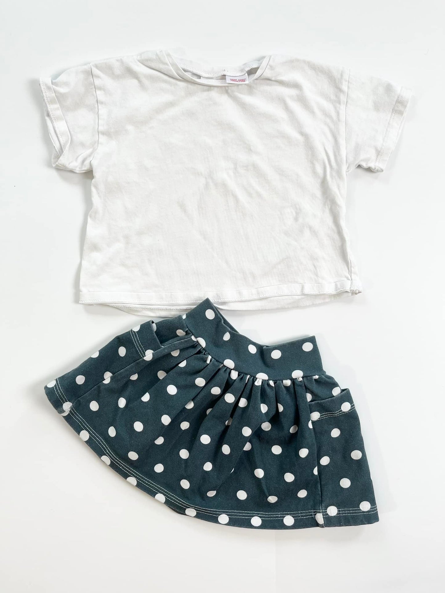 ZARA T-Shirt & Precious Treasures Skirt 12-18m