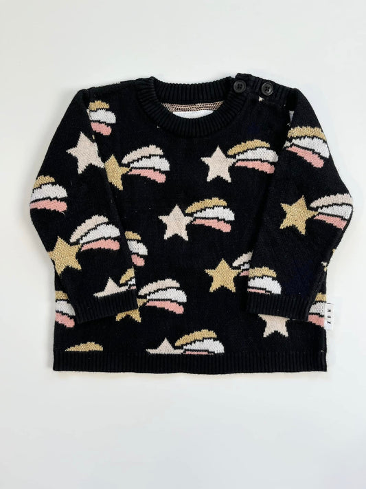 HUX Shooting Star Knit Sweater - Size 1/12-18m