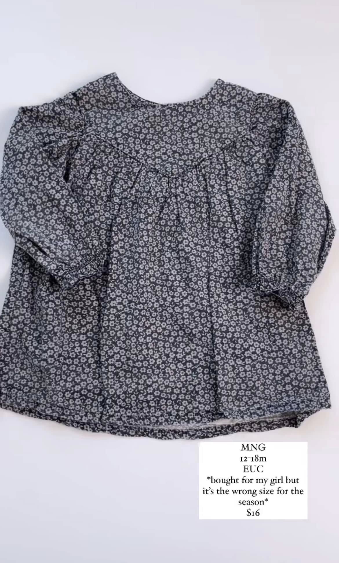 MNG Floral Dress 12-18m