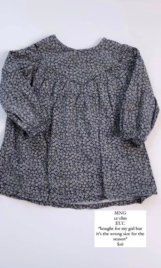 MNG Floral Dress 12-18m