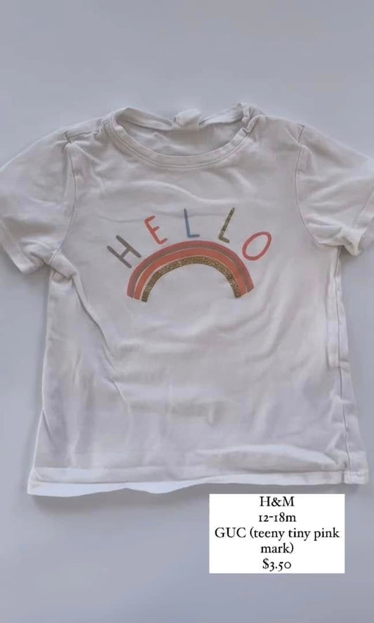 H&M "Hello" T-Shirt  12-18m