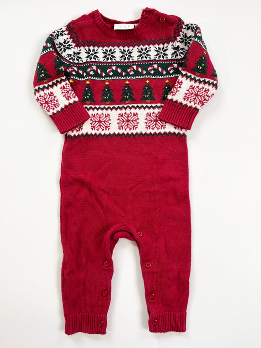 Children’s Place Knitted Christmas Romper 12m
