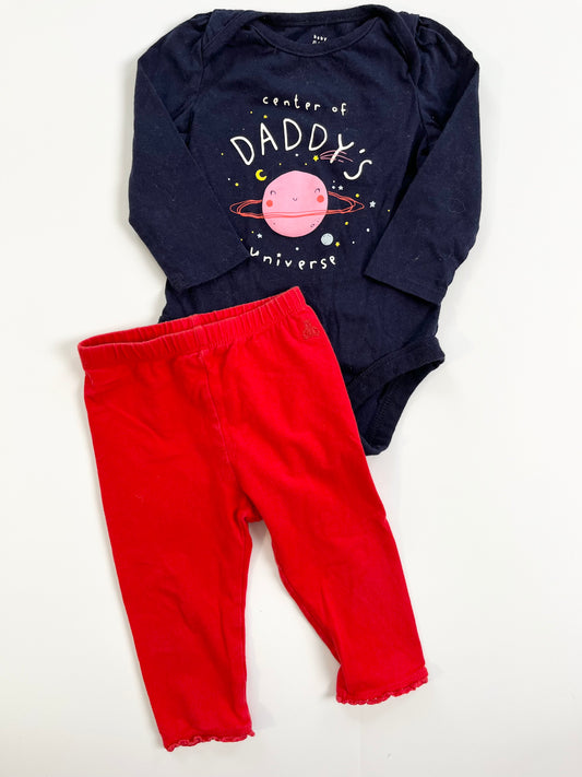 Gap Onesie & Pants Set 6-12m