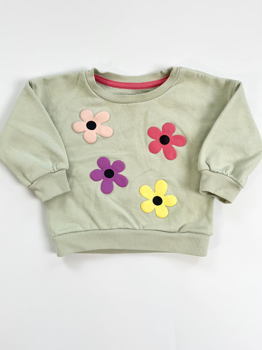 George Flower Crewneck Sweater 6-12m