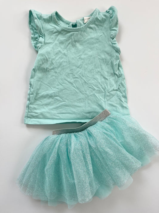 H&M Tank Top & Tutu Outfit 6-9m
