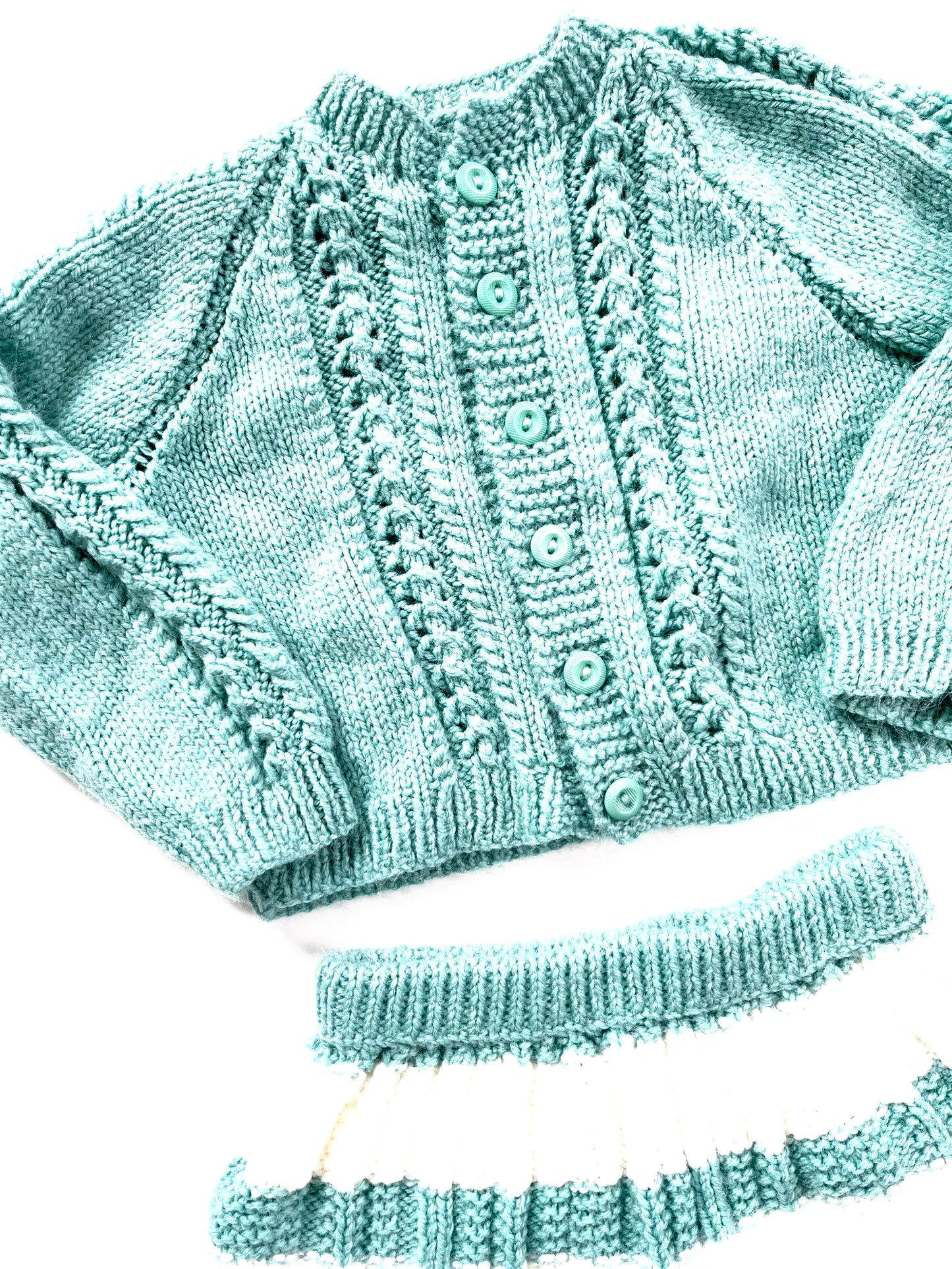 Hand Knit Cardigan & Skirt 2T