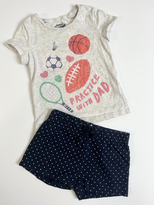 Oshkosh T-Shirt & H&M Shorts 2T