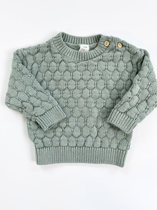 H&M Teal Knit Sweater 12m
