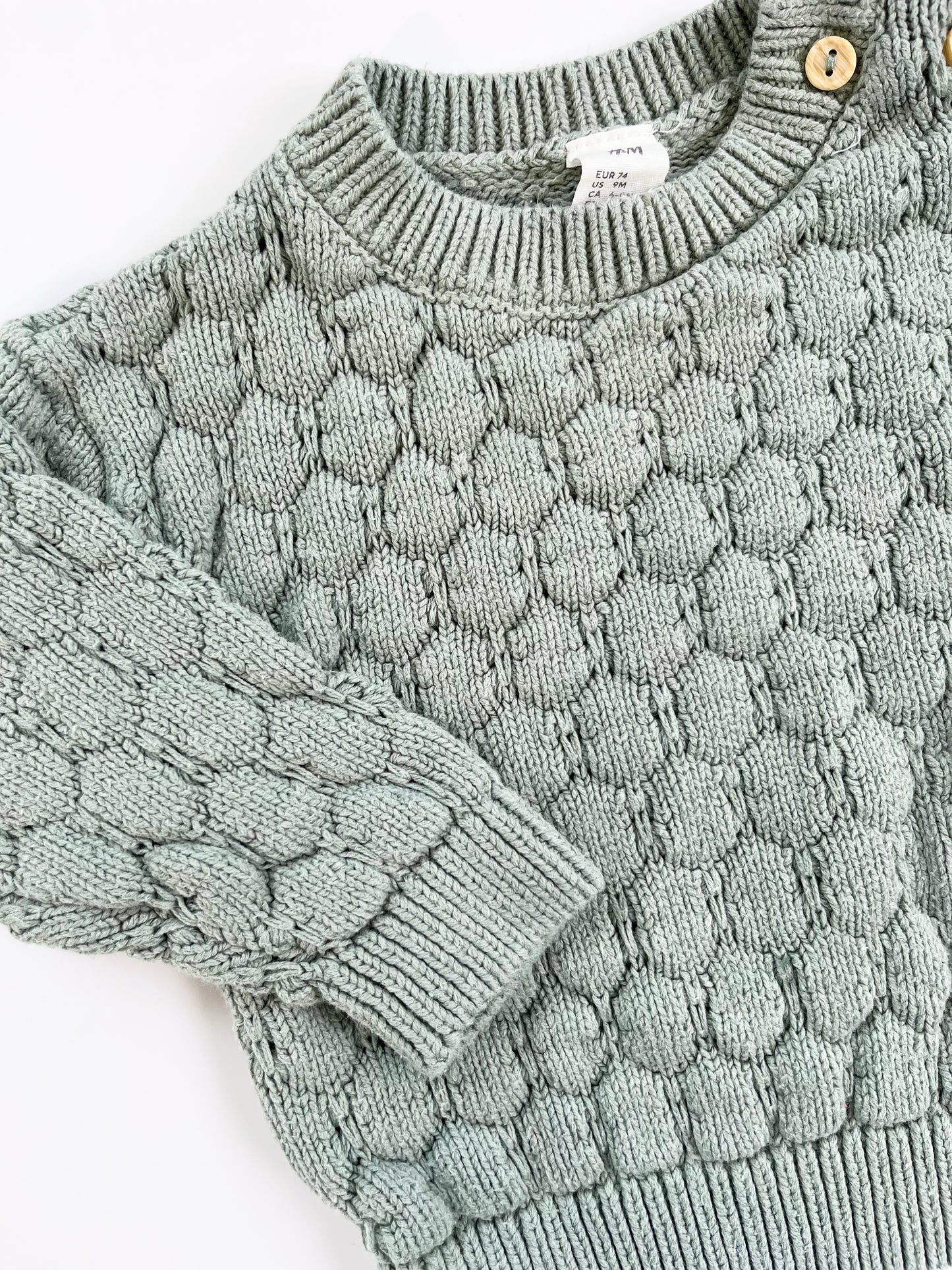 H&M Teal Knit Sweater 12m