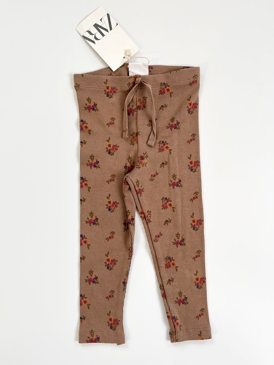 ZARA Floral Leggings 12-18m