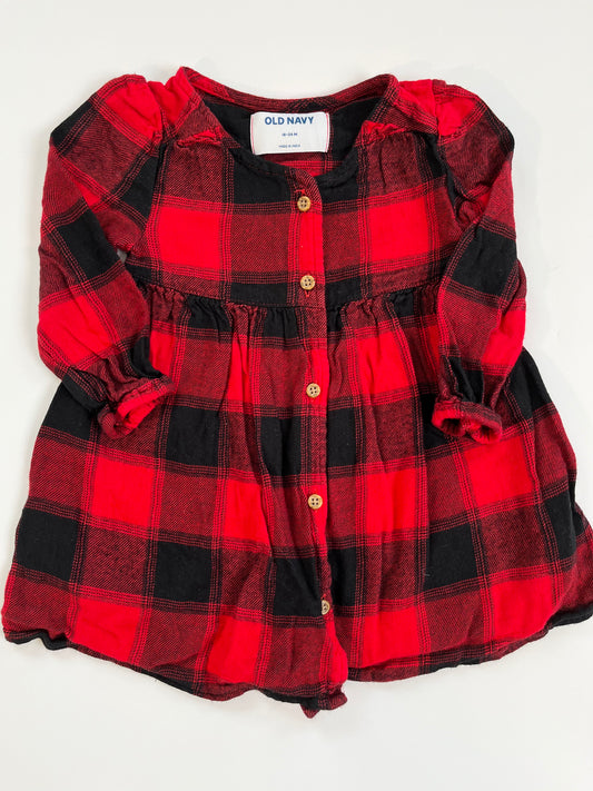 Old Navy Flannel Dress 18-24m