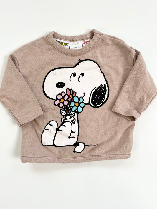 ZARA Snoopy Crewneck Sweater 9-12m