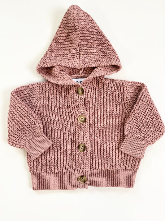 Old Navy Knit Hooded Cardigan 6-12m
